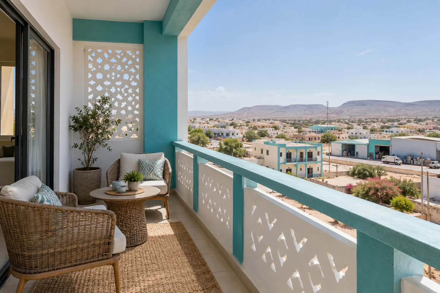 Modern Apartment in Burco Balcony / View